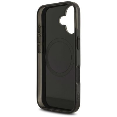 7. Etui AMG Double Layer Transparent Rhombs MagSafe do iPhone 17 - czarno-czerwone
