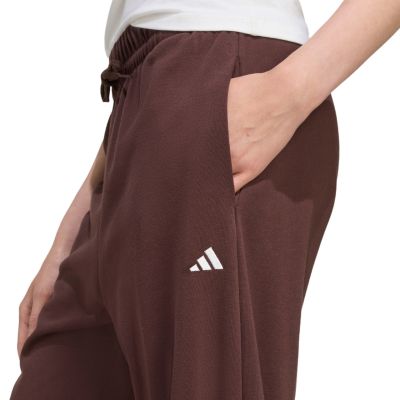 11. Spodnie damskie adidas Essentials Small Logo French Terry Cuffed brązowe JX3864