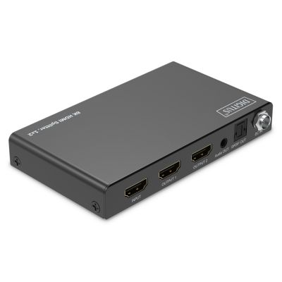 3. Rozdzielacz / Splitter HDMI 1x2, 8K/60Hz (4:4:4) z HDR, 48 Gbps, HDCP 2.3. Toslink / Stereo, EDID