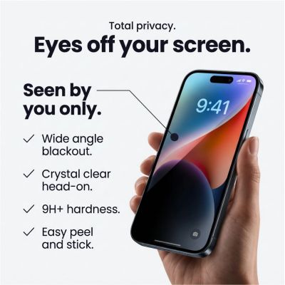 6. Szkło hartowane Tech-Protect Glass SPY+ 2-Pack prywatyzujące na iPhone 18 Pro Max