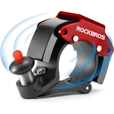 Rockbros dzwonek aluminiowy mechaniczny czerwony