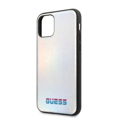 3. Etui Guess Iridescent na iPhone 11 Pro - srebrne