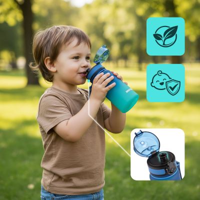 7. Bidon Meteor 350 ml 17657 niebieski/turkusowy