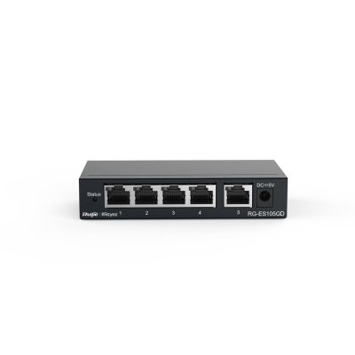 3. Ruijie Networks RG-ES105GD przełącznik sieciowy Nie zarządzany Gigabit Ethernet (10/100/1000) Czarny