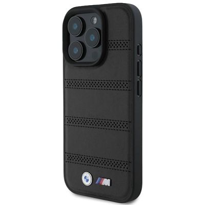 2. Etui BMW M Perforated And Stitched Line MagSafe na iPhone 16 Pro - czarne