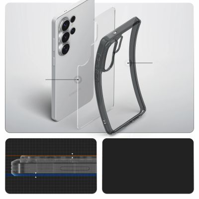 15. Etui Spigen Ultra Hybrid na Samsung Galaxy S26 Ultra - przezroczysto-czarne