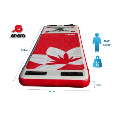 20. ZESTAW - DESKA SUP YOGA 130KG DMUCHANA ENERO 250x91x15CM