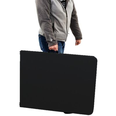 20. STÓŁ CATERINGOWY SKŁADANY W WALIZKĘ 180x70x74CM MAX.100KG CZARNY