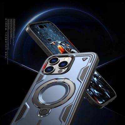 6. Etui Hybrid Armor Trendy z MagSafe na iPhone 16 Pro Max - niebieskie
