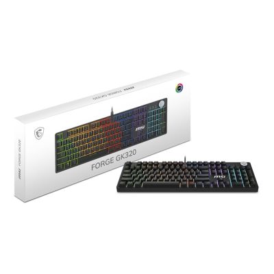 5. Klawiatura MSI FORGE GK320 RED Gaming USB QWERTY Angielski Czarny