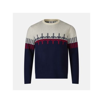 SWETER ROSSIGNOL PATTERNED CN SWEATER granatowy