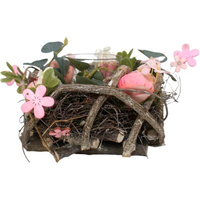 11. ŚWIECZNIK DEKORACYJNY RÓŻOWY 16CM NA TEA LIGHT