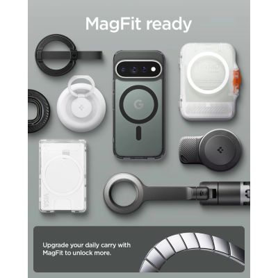9. Etui Spigen Ultra Hybrid Mag MagSafe na Google Pixel 11 Pro - czarno-szare