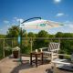7. Extralink Black Forest Garden Umbrella with Side Panels, Large 3m Beige Cantilever Parasolowy do patio ze wspornikiem Sześciokąt Beżowy, Czarny