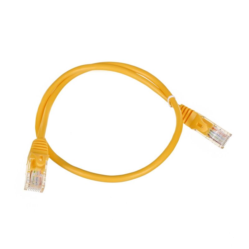 3. Patchcord UTP A-LAN KKU5ZOL0.5 (RJ45 - RJ45 ; 0,50m; UTP; kat. 5e; kolor żółty)