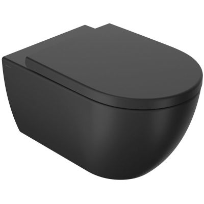 TOILET ARC WALL HUNG BLACK MATT