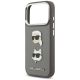 6. Etui Karl Lagerfeld FW Grained Karl & Choupette Heads Pins & Logo na iPhone 17 Pro - szare