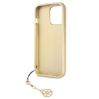 7. Etui Guess 4G Charms Collection na iPhone 13 Pro / iPhone 13 - brązowe