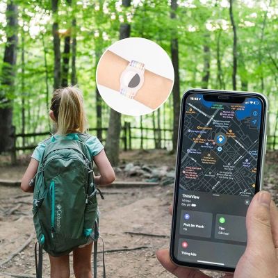 7. Pasek Tech-Protect Nylon dla dzieci na Apple AirTag - niebieski