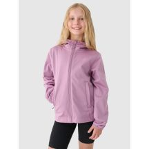 Kurtka softshell wiatroodporna membrana neodry 5000 dziewczęca 4F Junior 4FJWAW24TSOFF261-54S