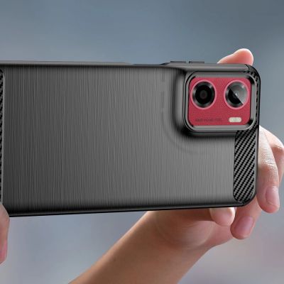 4. Etui Tech-Protect TPUCarbon na Motorola Moto G05 / E15 - czarne