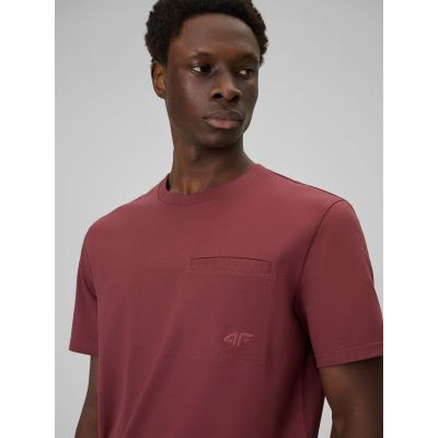 4. T-shirt regular gładki męski 4F 4FRSS26TTSHM3637-60S