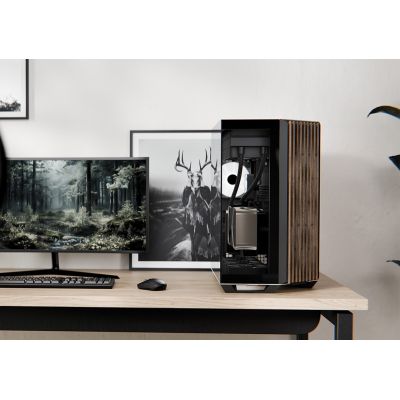 Obudowa PC APNX V1, Midi-Tower, ATX, Tempered Glass, Holz, schwarz