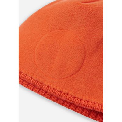 5. Czapka zimowa dziecięca Reima Beanie Kalotti Red Orange Junior z certyfikowanej wełny pomarańczowa (5300232A-2820)