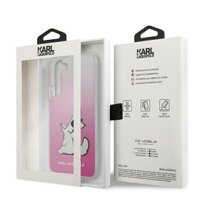 8. Etui Karl Lagerfeld Choupette Eat na Samsung Galaxy S22+ - różowe