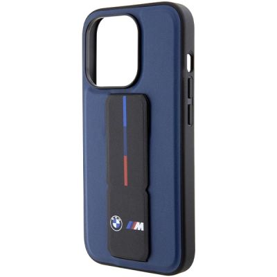 7. Etui BMW M Grip Stand Bicolor na iPhone 15 Pro - granatowe