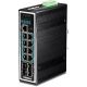 Przełącznik przemysłowy TRENDnet 12Port Gbit zarządzany L2+ PoE+ Metal