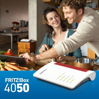 3. FRITZ!Box 4050 router bezprzewodowy Gigabit Ethernet Dual-band (2.4 GHz/5 GHz) Czarny, Biały