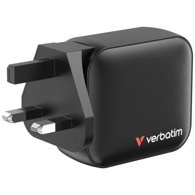 7. Verbatim GaN Charger 100W Uniwersalne Czarny Prąd przemienny Szybkie ładowanie Wewnętrzna