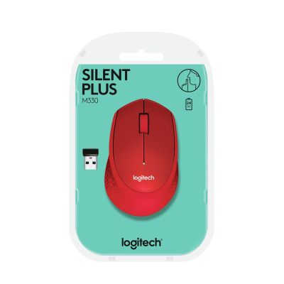 6. Mysz Logitech M330 910-004911 (optyczna; 1000 DPI; kolor czerwony)