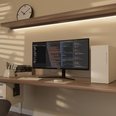 2. Zakrzywiony Monitor JAPANNEXT 86,4cm JN-IPS340UWQHD60C-C65W-HS z ekranem UWQHD