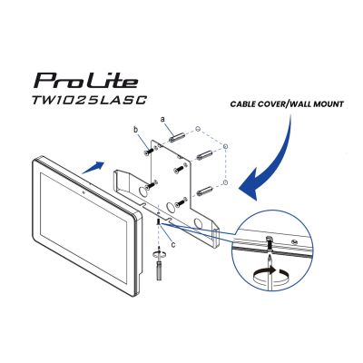 10. iiyama ProLite TW1025LASC-B3PNR monitor komputerowy 25,6 cm (10.1") 1280 x 800 px WXGA LED Ekran dotykowy Przeznaczony dla wielu użytkowników Czarny