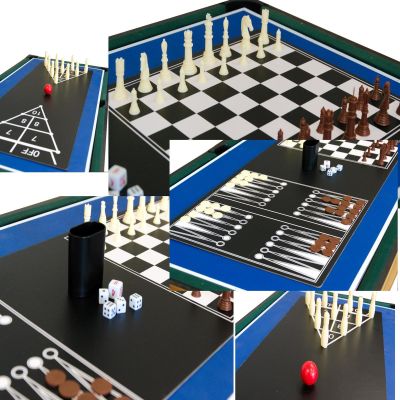 19. PIŁKARZYKI STÓŁ DO MULTI GIER 9W1 121x61x80CM