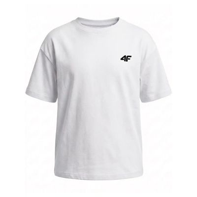 T-shirt bawełniany dziewczęcy 4F 4FJWMM00TTSHF3601-10S