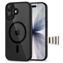Etui Tech-Protect Magpeak Magsafe CC na iPhone 17- przezroczysto-czarne