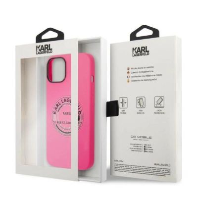 8. Etui Karl Lagerfeld Silicone RSG na iPhone 14 Plus - różowe