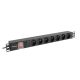 Listwa zasilająca Lanberg PDU-07E-0200-BK (16 A; 2m; kolor czarny)