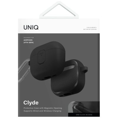 5. Etui UNIQ Clyde Lock Case do AirPods 4  - czarne