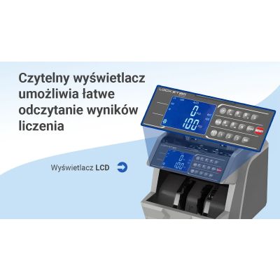 11. Profesjonalna liczarka nominałowa do banknotów Extralink LockStar MG X-600 UV, IR