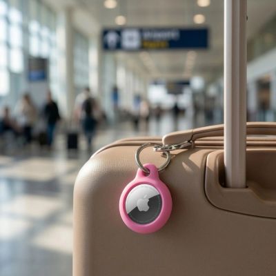 5. Etui Tech-Protect Rough na Apple AirTag 1 / 2 - różowe