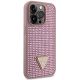 4. Etui Guess Rhinestone Triangle na iPhone 14 Pro - różowe
