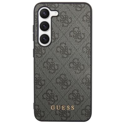 3. Etui Guess 4G Metal Gold Logo na Samsung Galaxy S23 - szare