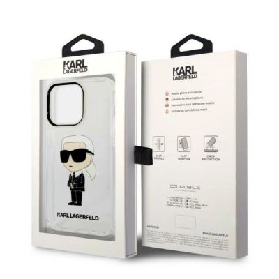 8. Etui Karl Lagerfeld Ikonik Karl na iPhone 14 Pro Max - przezroczyste