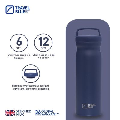 2. TRAVEL BLUE BUTELKA TERMICZNA NAVY