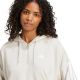 11. Bluza damska adidas Essentials 3-Stripes French Terry Quarter-Zip Hoodie beżowa JN1958