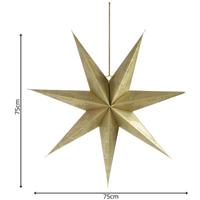 6. GWIAZDA DEKORACYJNA PAPIEROWA 75CM CHAMPAGNE